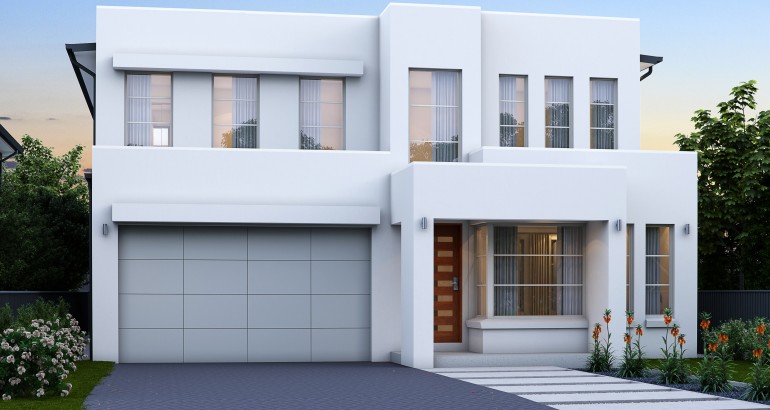 white two storey modern casaview home centennial 39