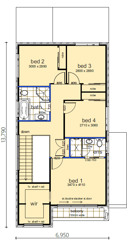casaview home design coral_23_rose floorplan upstairs