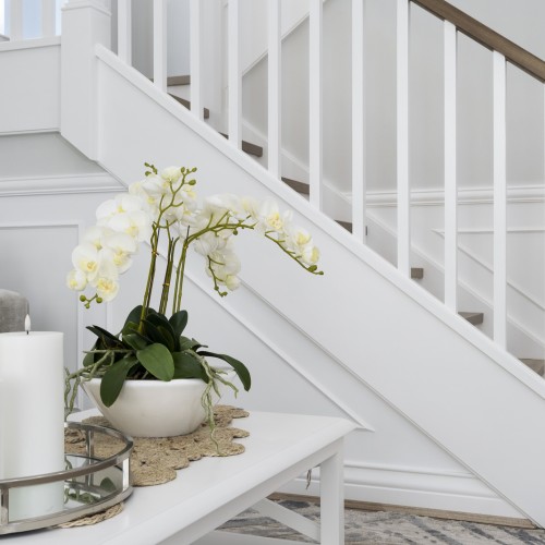 white staircase
