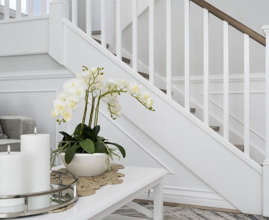 white staircase